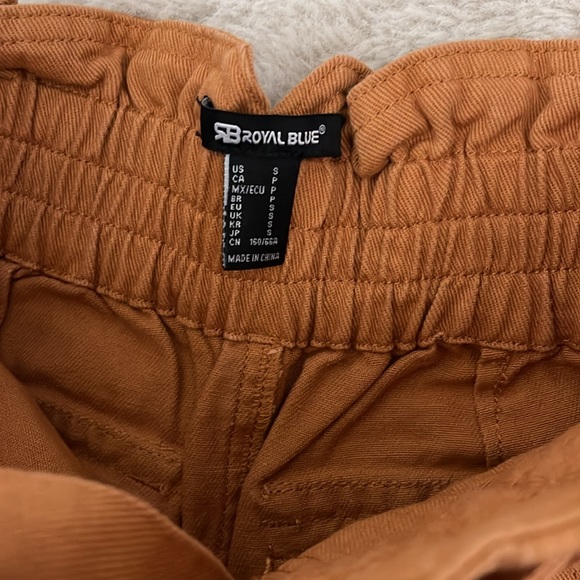 SB ROYAL BLUE Orange High Waisted Shorts Small - Picture 9 of 10